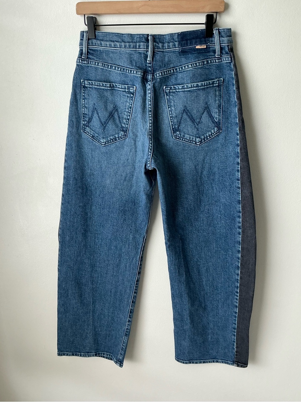 MOTHER SUPERIOR Jeans Half-Pipe Flood Black and Blue Size 28 - Picture 3 of 16